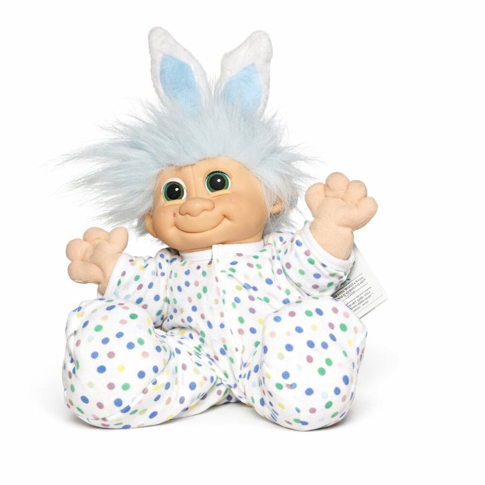 Russ Troll Kidz “Bugsy” Easter Bunny Troll Doll – Vintage Collectible Plush